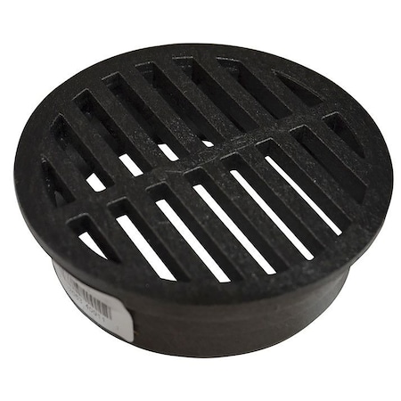 B & K NDS 4 in. Black Round Polyethylene Drain Grate 11